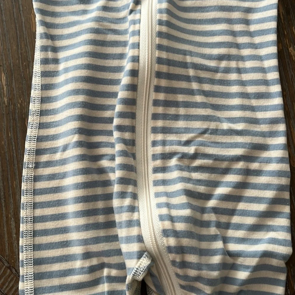 Hanna Andersson 0-3 Mnths Striped Blue and White Kids One Piece